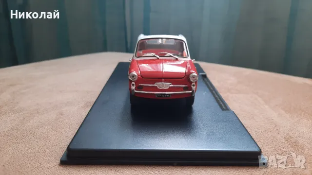 1958 Autobianchi Bianchina Trasformabile 1:24 Leo Models Diecast Колекционерски модел количка, снимка 3 - Колекции - 49237417