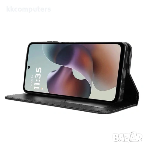 Кожен Калъф Портфейл за Motorola Moto G56 5G - Ретро дизайн, Магнитен, Стойка, Слот за Карти, Вкл. П, снимка 7 - Резервни части за телефони - 53510551