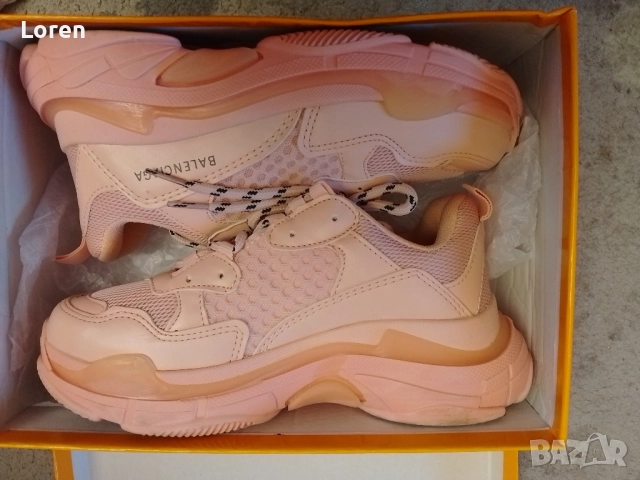*Balenciaga*Нови!Маратонки цвят пепел от рози, снимка 7 - Маратонки - 52655863