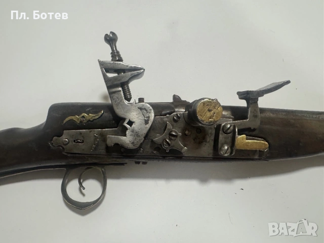 Стара кремъчна пушка, снимка 3 - Антикварни и старинни предмети - 53976699