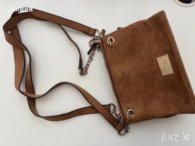Дамска кафява чанта, снимка 5 - Чанти - 54074638
