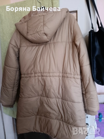 Дамско дълго яке с пух, снимка 2 - Якета - 51984078