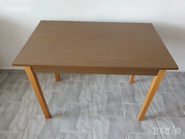 Маса от ПДЧ с размери дължина 1м х ширина 60см х височина 73см, снимка 2 - Маси - 52453508