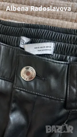 Кожен панталон Bershka,  XS, снимка 3 - Панталони - 49242036