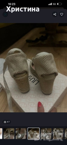 Дамски еспадрили на платформа Lou Jo, снимка 4 - Дамски ежедневни обувки - 51867195