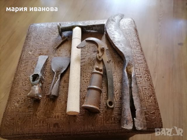 Стари ръчно ковани железа инструменти, снимка 3 - Антикварни и старинни предмети - 45276930