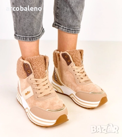 Дамски високи маратонки с подплата от Mirasen, 4цвята , снимка 10 - Маратонки - 52024364