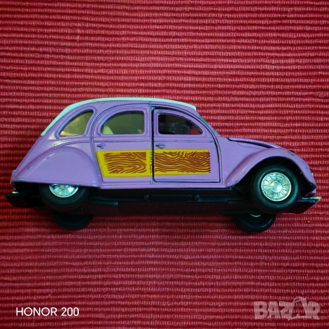 WELLY, лилав Ситроен 2 CV мащаб 1:36. , снимка 2 - Колекции - 53943746