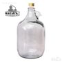 Стъклена бутилка - дамаджана 5 л. с метална капчка за вино и ракия, 23204149, снимка 2