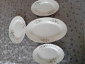 Плато от порцелан и три чинии, производство на завод Китка, снимка 2