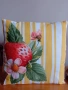 Декоративна нова  възглавница с цветя и ягода, снимка 1