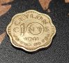 Монета Цейлон 10 цента, 1944, снимка 1 - Нумизматика и бонистика - 45791186