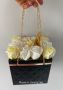 Аранжирани сапунени рози в кутии букет в кутия подарък цветя, снимка 7