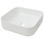 vidaXL Керамична мивка, квадратна, бяла, 39x39x13,5 см（SKU:142338