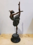Голяма бронзова фигура на балерина, 66 см, снимка 1