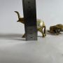 Месингови фигурки винтидж месинг фигури седеф слон мишка, снимка 7