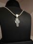 Сребърен кръст, кръст с разпятие, православен кръст, сребърен двулицев кръст, сребро 925, снимка 8