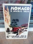 Метална табела кола Monaco 1934 рали формула 1 Gran Prix ретро спортни автомобили, снимка 1