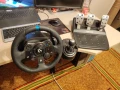 Logitech G923 XBox + PC лаптоп волан + скоростен лост ! С ГАРАНЦИЯ ! Симулатор Forza Assetto Corsa, снимка 2