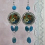 ⚜️ Обеци с апатит и естествени цветя №3047, снимка 2