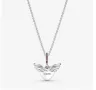 Сребърно колие 925 модел Pandora Pavé Heart Angel Wings Necklace, снимка 3