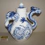Стар китайски порцеланов съд: чайник или кана за оризово вино, ръчно рисуван, отличен, снимка 1 - Антикварни и старинни предмети - 45999203