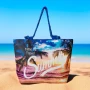 5956 Текстилна плажна чанта с цип Summer, снимка 3