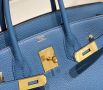 Hermes Birkin agate blue, снимка 3