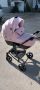 Детска количка 3 в 1 Lorelli CRISTA Pink Неразличима от нова. Комплекта включва: Зимен кош Летен кош, снимка 1 - Детски колички - 45593393