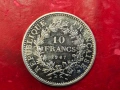 Франция 10 франка 1967 сребърна монета, снимка 1