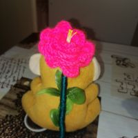 Ръчно изработени Плетени цветя, снимка 2 - Изкуствени цветя - 45437617