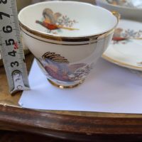 Красиви чаши за кафе, 2 бр с 2 чинийки и 2 купички от Англия, снимка 5 - Антикварни и старинни предмети - 45241157