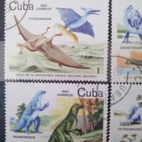 1985 г. Праисторически животни. Куба., снимка 2 - Филателия - 45464899
