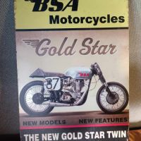 BSA Motorcycles- Gold Star-метална табела (плакет), снимка 4 - Аксесоари и консумативи - 45804122