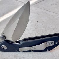 Тактически сгъваем нож с анодизиран детайл, уникален нож за ценители и колекционери, снимка 9 - Ножове - 45266436