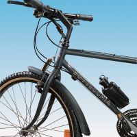 Комплект преден и заден калник за велосипед LAMPA 26"-28", PVC, Черен, снимка 5 - Части за велосипеди - 45675707