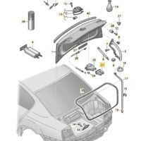 3C5827520B9B9,капачка за брава багажник VW PASSAT 2006 - 2012, снимка 2 - Части - 46155219