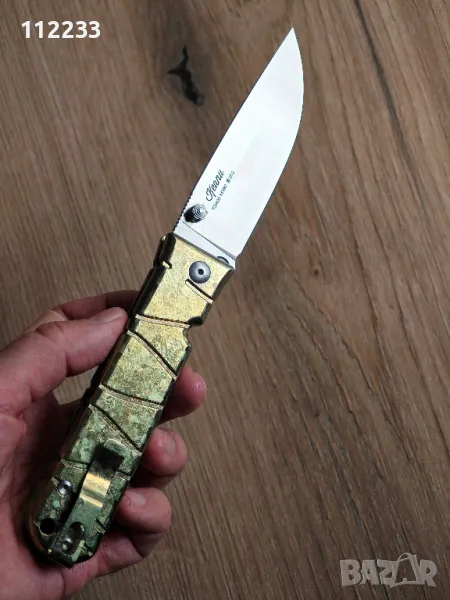 TwoSun TS409 CrystalTi Gold Titanium нож, снимка 1