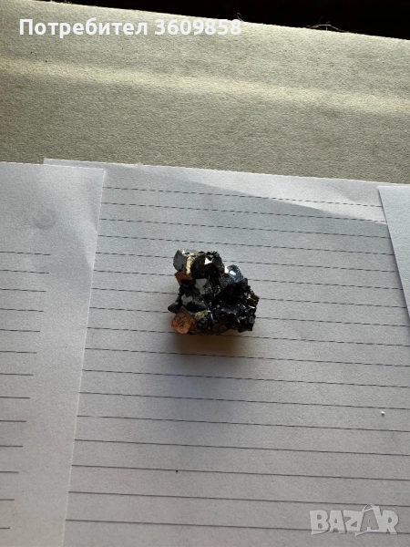 Галенит с калцит – естествен минерал от България, снимка 1