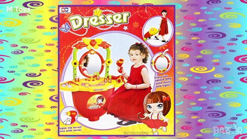 🎀 Детска тоалетка с огледало и аксесоари – Lovely Dresser, снимка 1