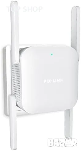 Нов PIX-LINK WiFi Усилвател - Двойна Честота, Мощен Обхват Антена интернет, снимка 1