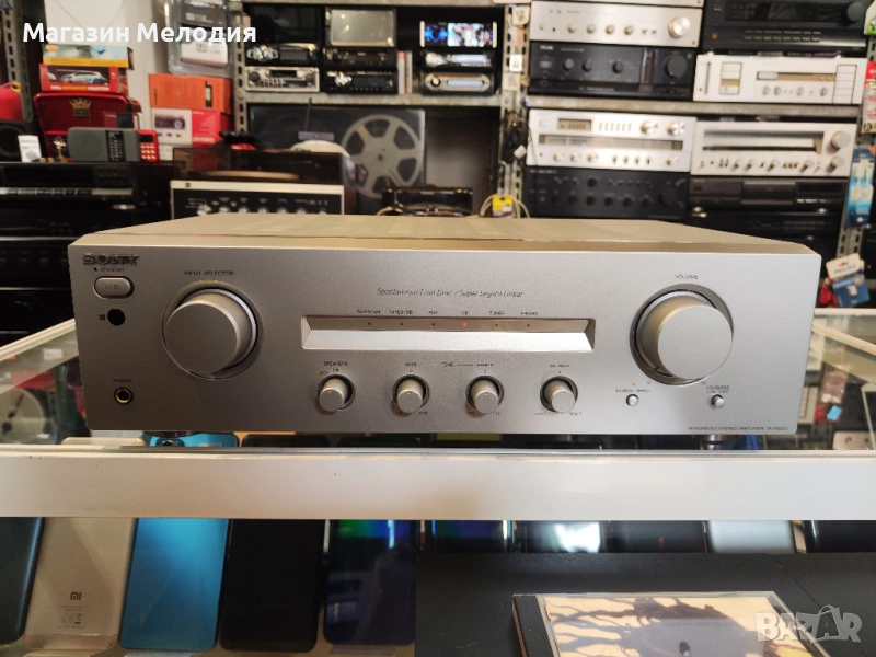 Усилвател SONY TA-FE370 Silver Две по 70 вата. В отлично техническо и много добро визуално състояние, снимка 1