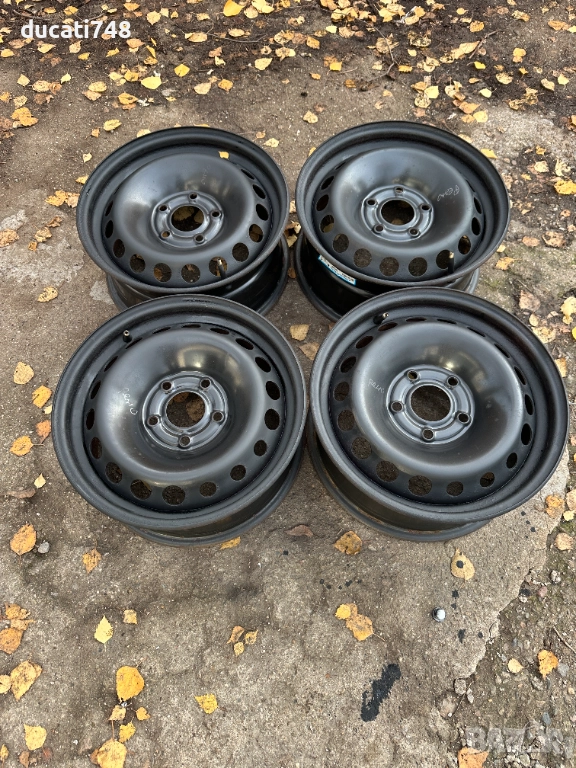 4бр. железни джанти 15", 5х114.3, 66.1 - Renault, снимка 1