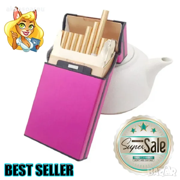 Алуминиева нова табакера кутия Слим Slim за тънки цигари мурати слим Murati slim контейнер съхранени, снимка 1