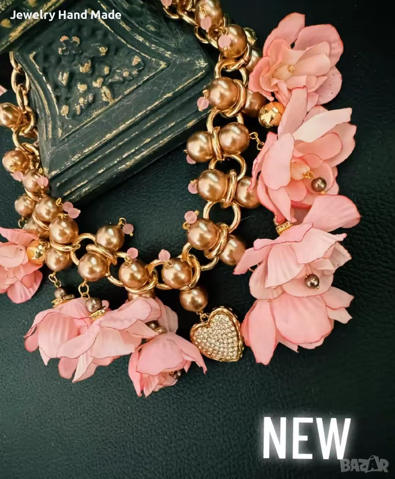 Нежно и романтично колие "Цветна нощ", снимка 1