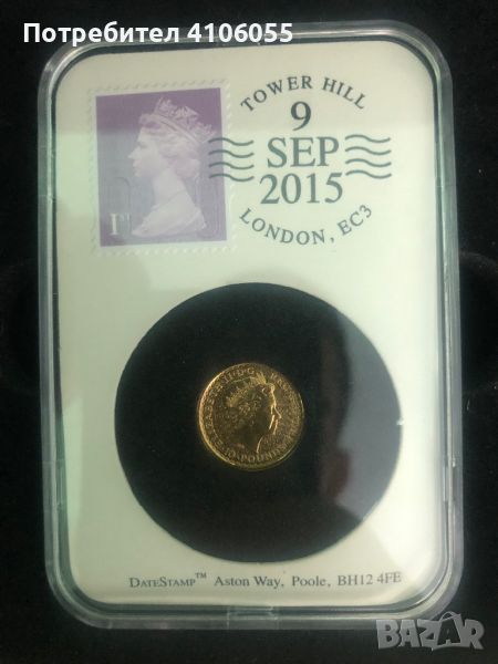 Златна монета Кралица Елизабет II, снимка 1