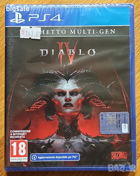 НОВ запечатан диск с игра Diablo 4 PS4 Playstation 4 Плейстейшън IV, снимка 1