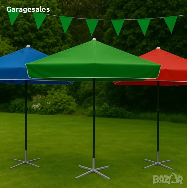 Комплект градински чадър със стойка. ПРОМОЦИЯ, снимка 1