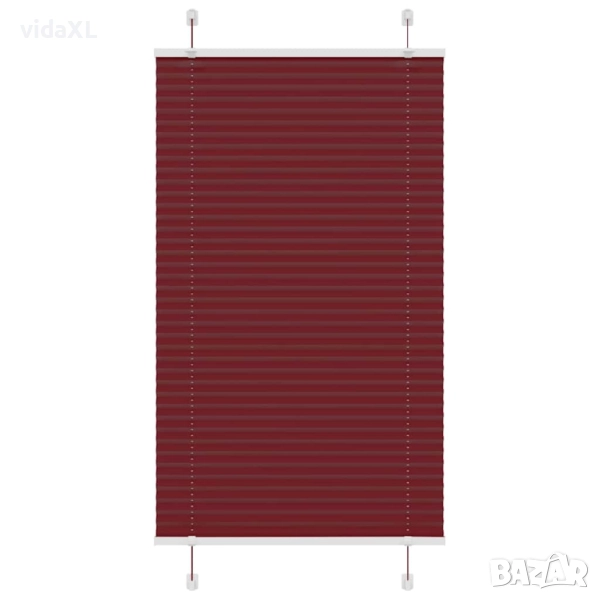 vidaXL Плисирана щора Бордо червено 70x150 cm Ширина на плата 69,4 cm(SKU:4015239), снимка 1