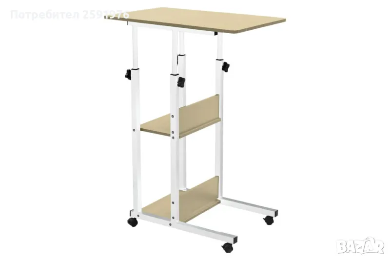 Подвижно бюро Babs, два цвята - Натурален с бяло., снимка 1